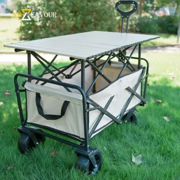 Nb-Favour Outdoor Multipurpose Collapsible Foldable Utility Beach Trolley Hand Camping Cart