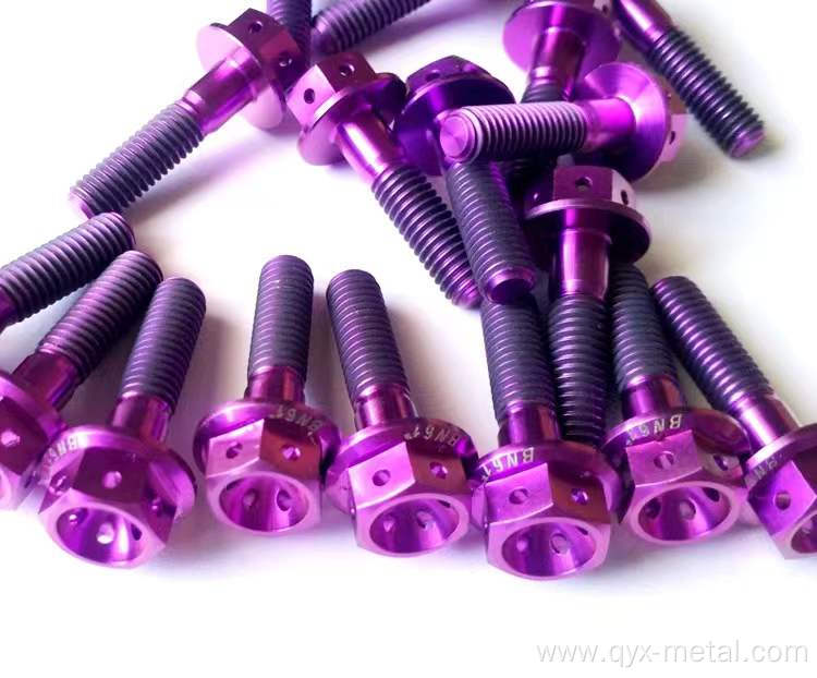 Titanium Hexagon Flange Bolt Full Threaded