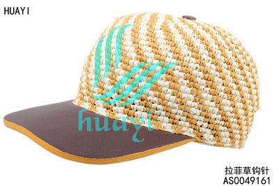 High quality raffia straw hat baseball hat for summer
