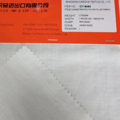 Rayon Nylon slub fabric