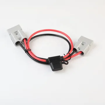 50A Anderson Plug Extension Cord with Medium Fuse Holder and Wire Power Cable