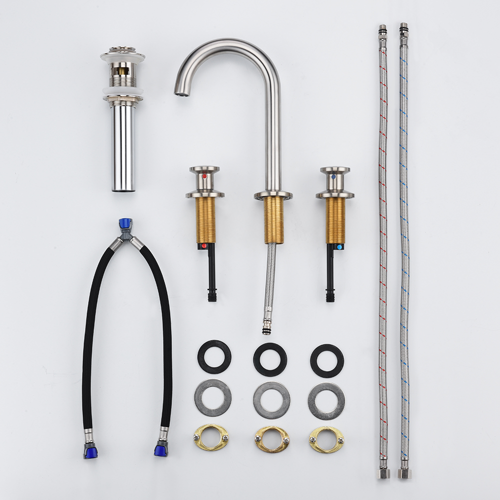 Torneira de bacia de 3 orifícios de alta qualidade de luxo