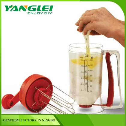 2017 Kitchen Batter Flour Stirring Handheld Cake Dispenser Separator Funnel Cup