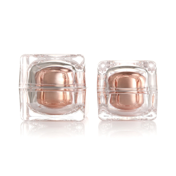 15ml-50ml Classical UV Gel Jars PMMA Double Wall Acrylic Jars for Creams and Gels