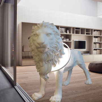 Modern Design LED Lion Shaped Floor Lamp for Large Spaces