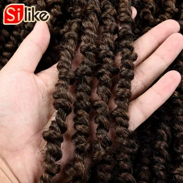Passion Spring Twists Synthetic Crochet Hair Extensions Ombre Crochet Braids Fluffy Kinky Curly Bomb Twist Braiding Hair Bulk