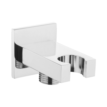 Bathroom Fittings Flat Square Joint Shower Connector Brass Chrome