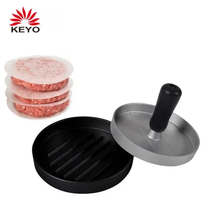 Uniform Size 3.5 Inch Manual Plastic Base Steffed Burger Press For Meatball Shpaer