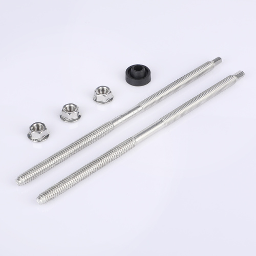 Paslanmaz çelik dört-pençe çift iplikli cıvata