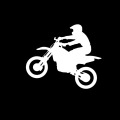 Car window truck outdoor sticker simple dirtbike dirt rider jumps rider Car Accessories