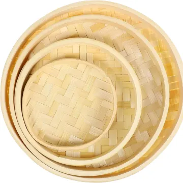 Cestino in bambù intrecciato a mano per la decorazione domestica