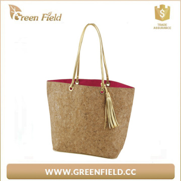 New style and beautiful cork shopping bag