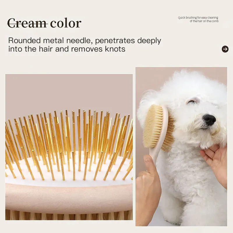 Custom Logo Wooden Pet Grooming Brush