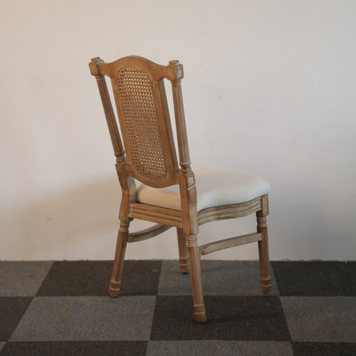 Vintage Rattan Wooden Louis Dining Chair