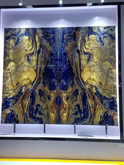 Big blue sodalite slabs background