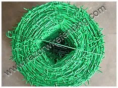PVC coated barbed wire