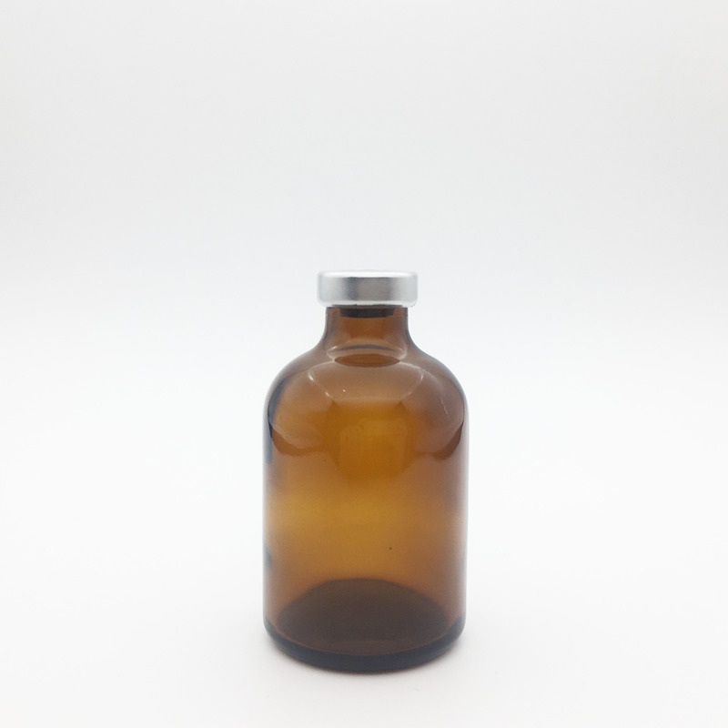 50ml amber sterile vials silvery