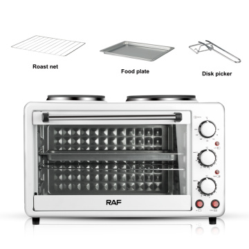 Super large capacity electric oven 40l 1500w 1600w 100w 600w hot plate 2 in 1 heat evenly visua l glass door new