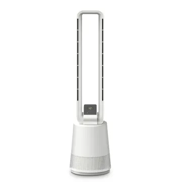 Smart Bladeless Floor Standing Fan with Air Purification and 3 Wind Speeds