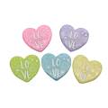 Lover Gift Decoration Kolorowe Flatback Heart Shape Beads for Planar Jewelry Supply Notatnik Ozdoba Kolczyk Making Ring