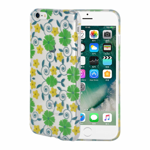 Durable Trantsparent IML Flower Series TPU Case for iPhone6
