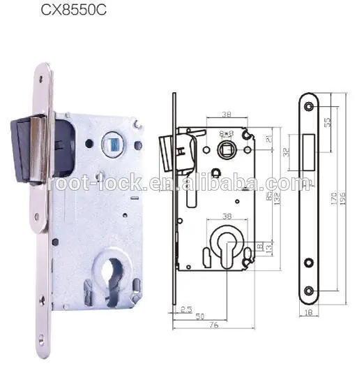 CX8550C hot sale inner wooden door euro magnetic door lock