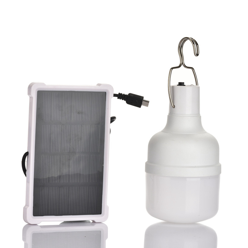 Lampe à ampoule solaire LED portable