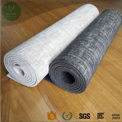 custom print eco yoga mats/eco jute yoga mats