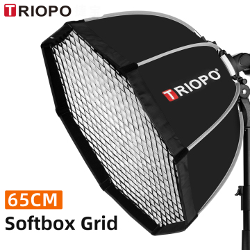 Triopo KS65 65 cm Octagon ombrello Softbox con griglia a nido d'ape per canone godox speedlite