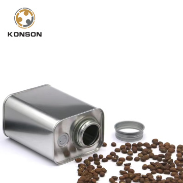 Konson vintage vazio café metal lata redonda café em pó vasilha com selo hermético