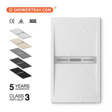 Good Quality 800x1000mm Polymarble Slate Cheap Resin Shower Tray
