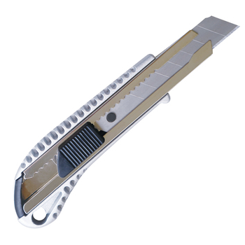 Cortador de metal de calidad asombrosa Muestra gratuita Cuchilla a presión de 18 mm Cuchillo de aleación de zinc La fábrica se vende directamente