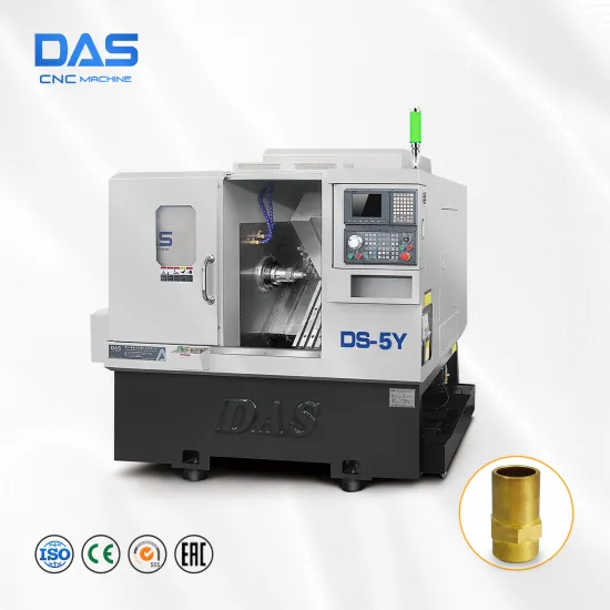 DS-5Y Hydraulic Hose Crimping Machine & CNC Precision Bench Bed Gang Type CNC Lathe for Mini Metal Machining with Bar Feeder