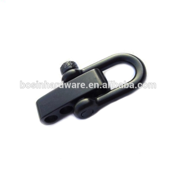 Fashion High Quality Metal Black Knurled Stainless Steel Shackle For Bracelets