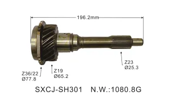 Auto Parts Transmission Gear Shaft for MITSUBISHI - MR111946 / MD703782