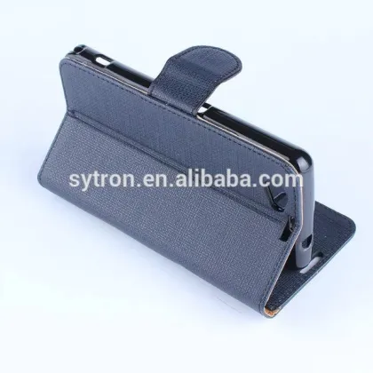 Protective Cover Denim Silicone Concised Flip Mobile Phone Case For Sony Xperia M