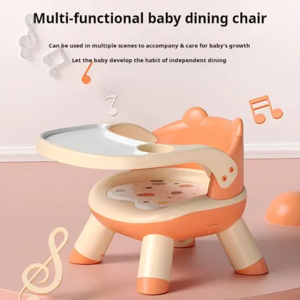 Multifunctional Heightening Baby Dining Chair with Armchair Cartoon Stool