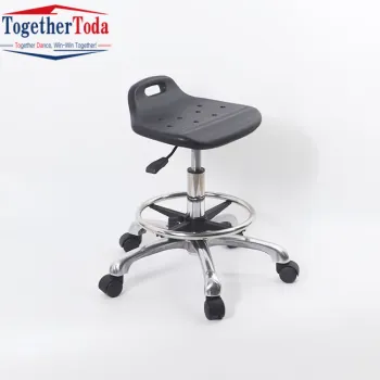 PU Rotating Adjustable Swivel Lift Metal Bar Chair