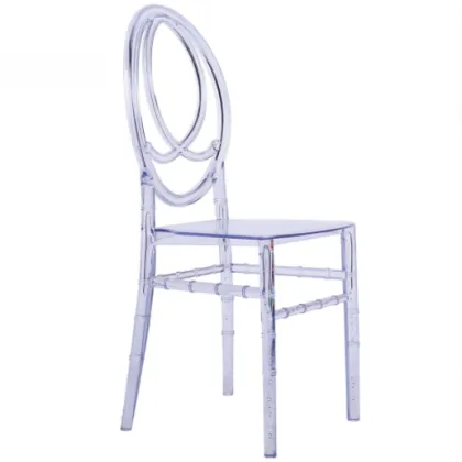 Silver Acrylic Stackable Wedding Phoenix Chairs - Event Hire from Foshan Factory