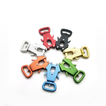 Custom Logo Aviation Aluminum Quick Release Metal Buckle Frog Clip for Pet Collars in Multiple Colors