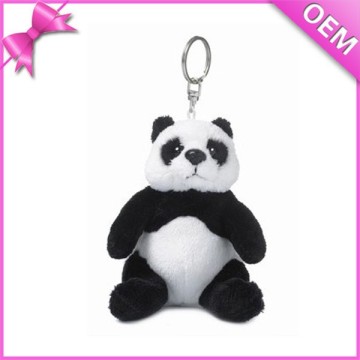 Factory make all kind of cute plush panda keychain according to customer request