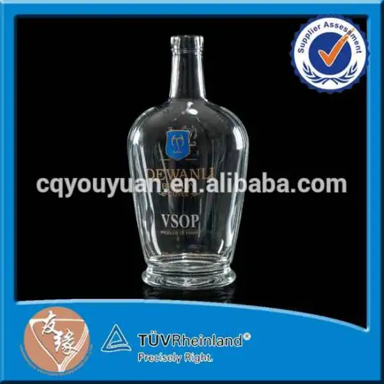 700ml frost painting color decal custom design cognac brany cheap wholesale glass liquor bottles