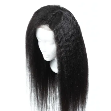 Cuticle Aligned Virgin Human Hair Lace Front Brazilian Yaki Straight Wig Free Sample Human Hair Wig Lace Frontal Wig