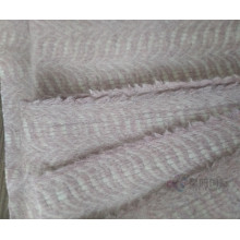 Luxurious Herringbone Pink Wool Fabric