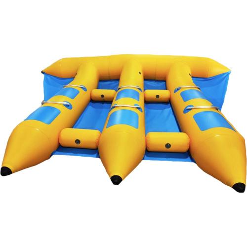 Inflatable Banana Boat with High-Traction Floating Surface for Outdoor Use