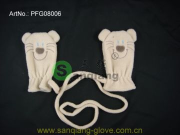 cartoon disigning baby's lovely winter polar fleece mitten gloves,lovely children & baby's winter warm gloves