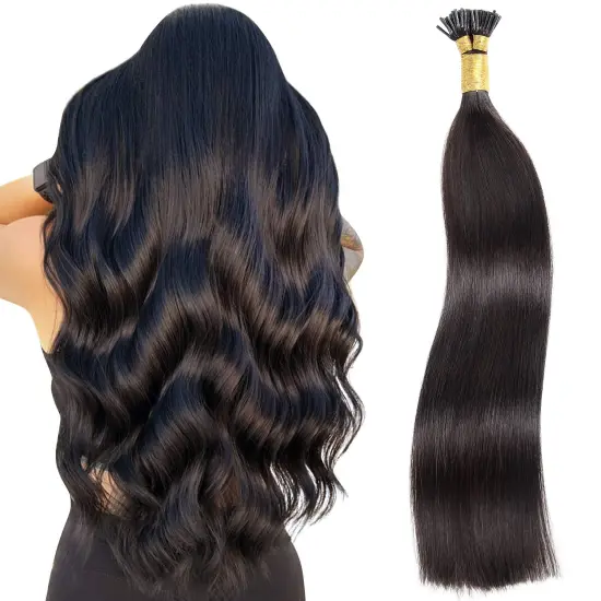 High quality No shedding and tangle Healthy bouncy texture pre bonded hair extensions I tip Hair Stick I tip Hair Extension