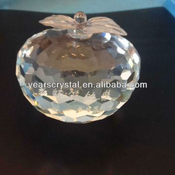 Lovely crystal crafts crystal apple(G-0217)