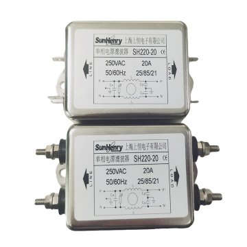 SUNHENRY SH220-20 20A 250VAC Single Phase EM Filter