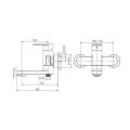 Single lever bath facuet for exposed installation